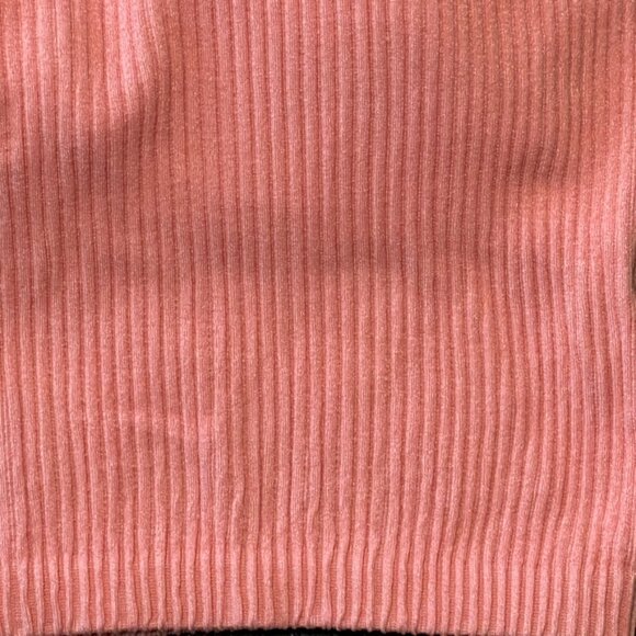 Wishlist Ribbed Coral Crop Top Bralette M/L | Stretchy Soft Lounge Tank - Picture 3 of 16